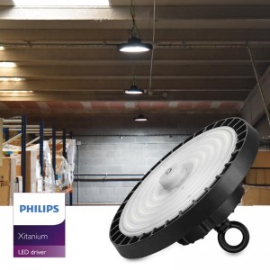 Industrie LED UFO Hallenstrahler 150W - Philips Treiber - DALI dimmbar - IP65 - industrieller Einsatz