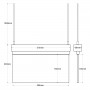 Dauerhafte Notleuchte mit „Pfeil nach oben“-Piktogramm – Pendelmontage - LED Sicherheitsbeleuchtung Acetat Schild - Abmessungen