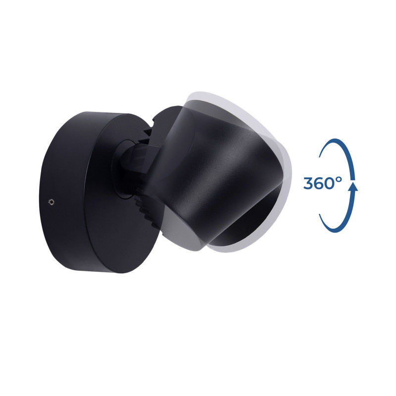 Schwenkbare Außenwandleuchte „Stan“ - 12,5W - 3000K - IP54 - komplett drehbar - 360° Lampe Schwenkbare Außenwandleuchte „Stan“ - 12,5W - 3000K - IP54 - komplett drehbar - 360° Lampe