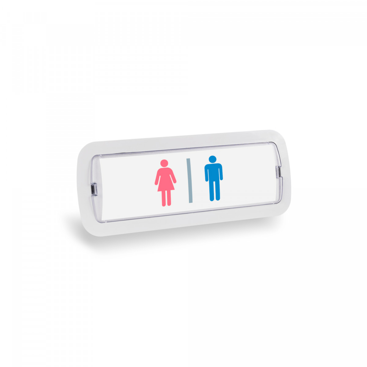 Set: selbstklebendes WC Piktogramm + dauerhafte Notleuchte - Toilette Notlicht Sicherheitsleuchte