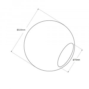 Opalglaskugel-Stehleuchte „Anni“ - E27 - FLOS IC Inspiration - Kugel Abmessungen