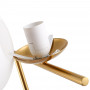 Designerleuchte FLOS IC - ANNI. Opalglaskugel, Schirm, E27 Lampe - Stehlampe