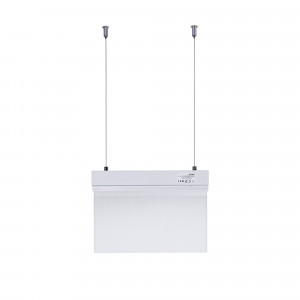 Dauerhafte Notleuchte mit „Pfeil nach oben“-Piktogramm – Pendelmontage - LED Sicherheitsbeleuchtung Acetat Schild