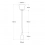 E27 Fassung mit Kabel - Pendelleuchte - Hängefassung - Abmessungen