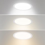 Downlight PRO 24W - CCT - 153 lm/W - IP54 - UGR19 - Einbauöffnung ø205mm - LED Farbtemperatur wählen CCT Schalter