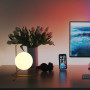 Tischleuchte „Ripper“ mit Opalglaskugel - Inspiration FLOS IC - minimalistische Tischlampe