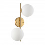 Doppelte Wandleuchte mit Opalglaskugel „Double“ - Inspiration FLOS IC - Wandlampe Design Deko E27 G45