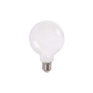 Deko LED Globo Lampe „Milky“- E27 G95 - 6W - 3000K - LED Leuchtmittel, Glühlampe, Milchglas, Glühbirne