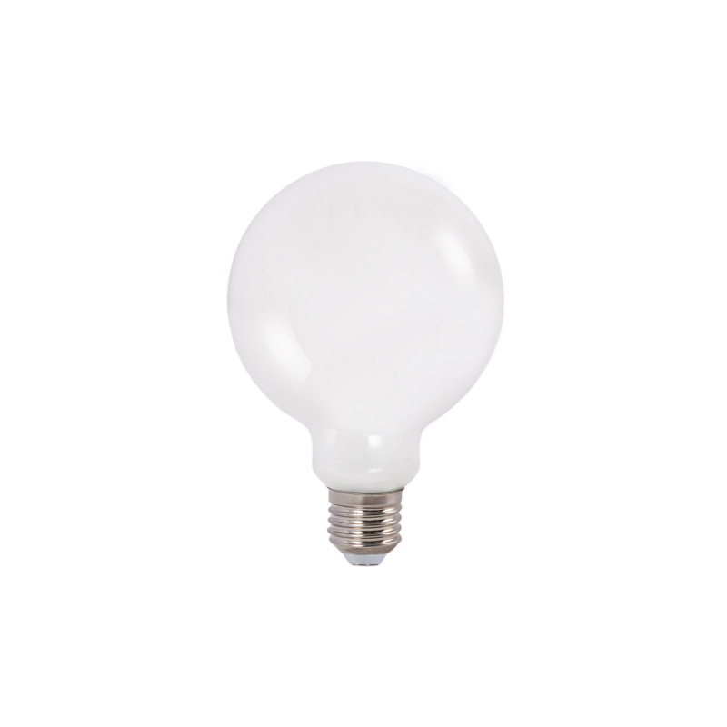 Deko LED Globo Lampe „Milky“- E27 G95 - 6W - 3000K - LED Leuchtmittel, Glühlampe, Milchglas, Glühbirne