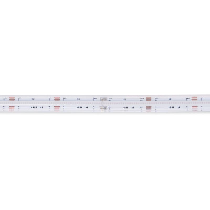 COB LED-Streifen 24V DC - RGB - 12W/m - 12mm - IP67 - 5m Rolle - alle 33mm kürzbar - makellose Montagen