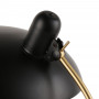 Tischleuchte „Ulia“ / Inspiration KAISER IDELL „Luxus“ - Lampenschirm Schwarz aus Aluminium - E27 G45, A60 goldfarben