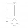 Hängeleuchte „Loop“ aus Metall und Holz - E27 Hängelampe Abmessungen