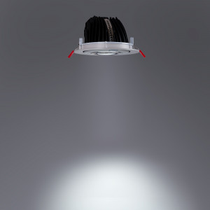 LED COB CCT Downlight 42W - CRI90 - Bridgelux LEDs - Lifud Treiber - IP20 - Einbauöffnung Ø 215mm - Kaltweiß