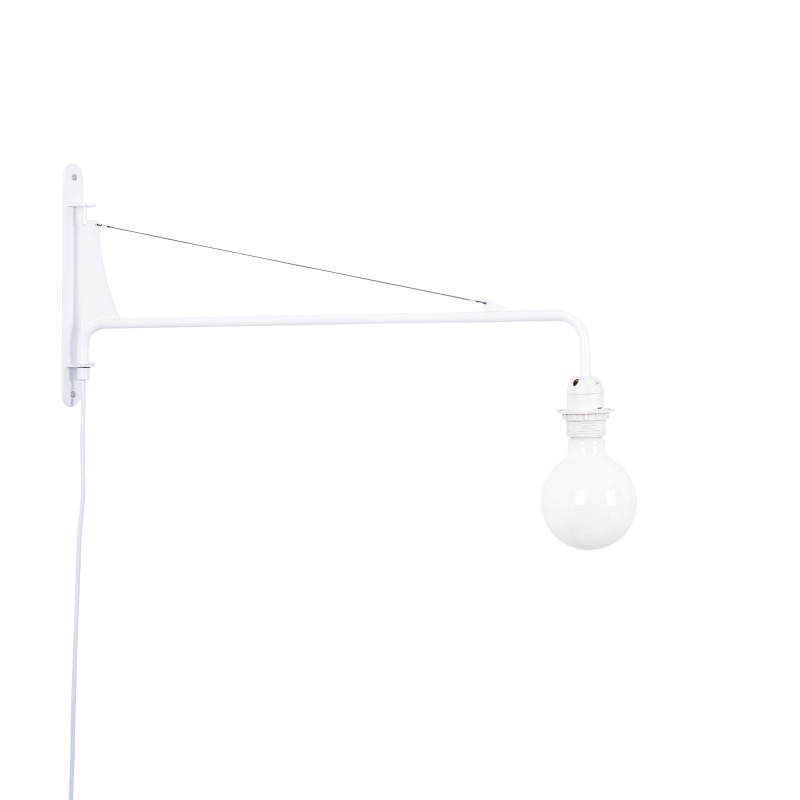 Schwenkbare Wandleuchte „Pitt“ mit Kabel und Stecker / Inspiration „Petite Potence“ - Minimalistisch E27