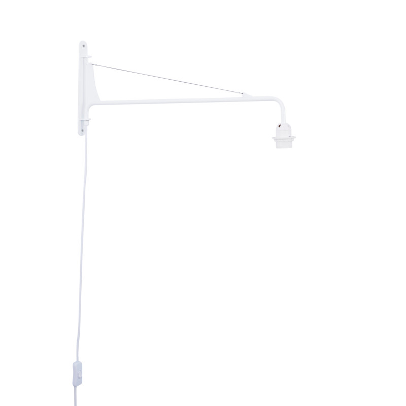 Schwenkbare Wandleuchte „Pitt“ mit Kabel und Stecker / Inspiration „Petite Potence“ - Minimalistisch E27