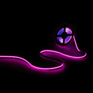 COB LED-Streifen 24V DC - RGB + CCT - 19W/m - 12mm - 5 Meter - dimmbar - RGB Farbpalette - violett, lila, pink, neon