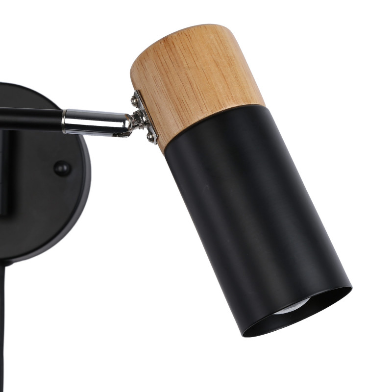 Schwenkbare Wandlampe E27 LOGAN - Skandi, zeitgenössisch, schlicht, modern - mit Schalter und Stecker Schwenkbare Wandlampe E27 LOGAN - Skandi, zeitgenössisch, schlicht, modern - mit Schalter und Stecker