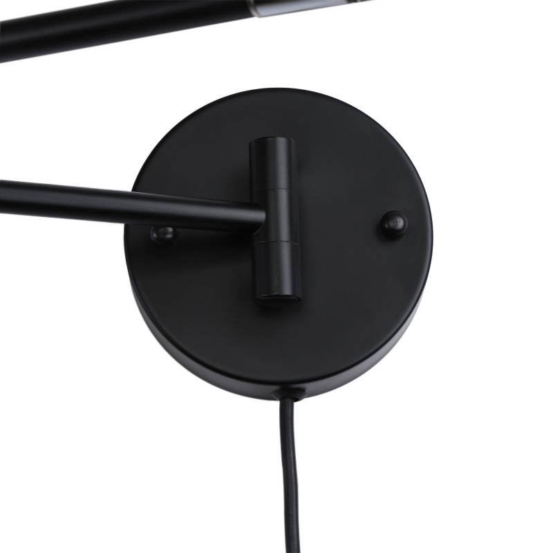 Schwenkbare Wandlampe E27 LOGAN - Skandi, zeitgenössisch, schlicht, modern - mit Schalter und Stecker Schwenkbare Wandlampe E27 LOGAN - Skandi, zeitgenössisch, schlicht, modern - mit Schalter und Stecker
