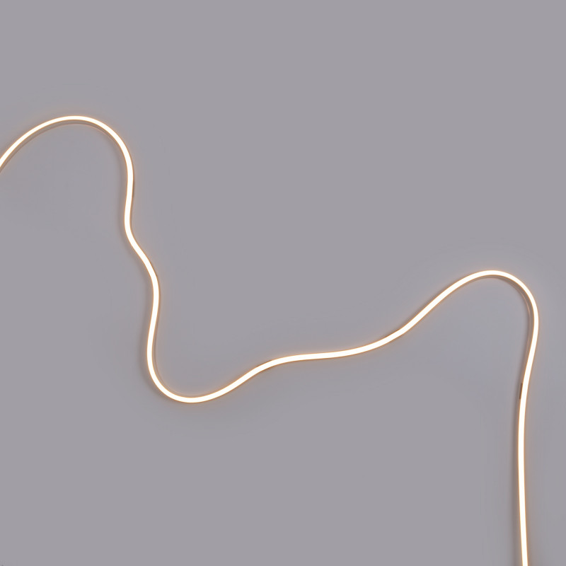 Einfarbiges LED Neon Flex 24V DC - 10x10mm - 5 Meter - Montage-Set - IP67 - 10W/m