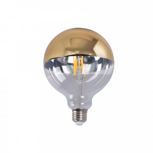 Dekorative Spiegelkopflampe Gold E27 G125 - 6W - 3000K