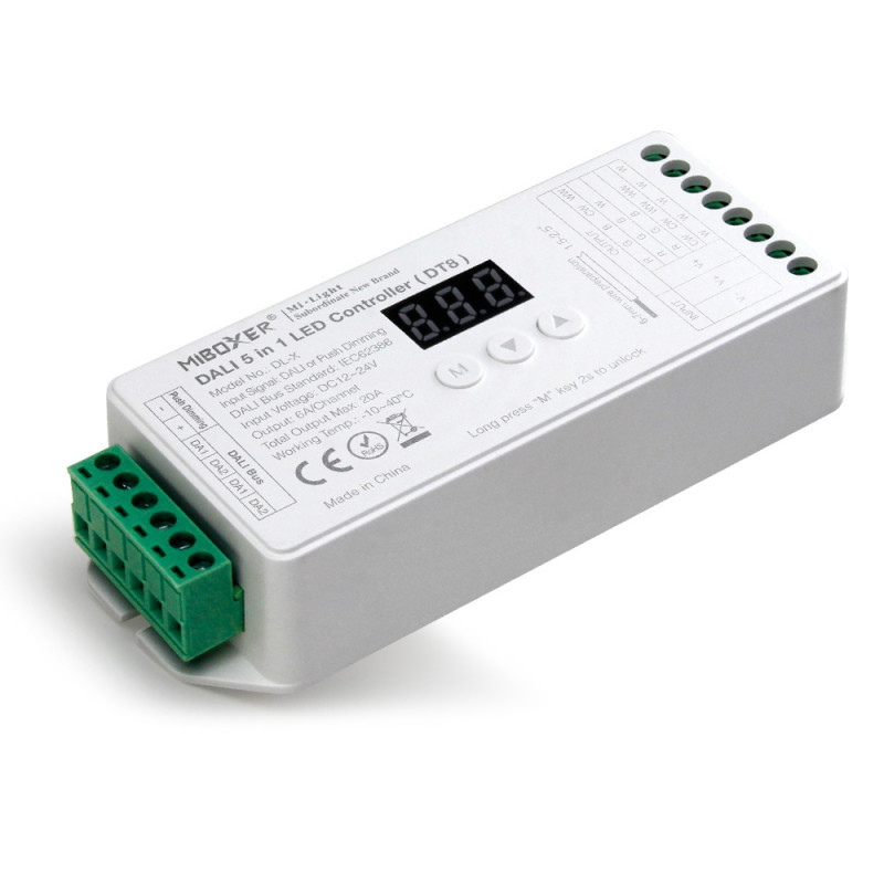 DALI 5 in 1 LED Controller (DT8) - 12-24V DC