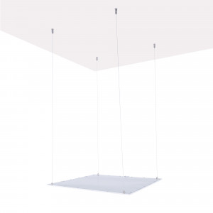 Aufhänge-Set für Slim LED-Panels - LED Pendel Montage mit Drahtseil, Schrauben, Deckenhülsen