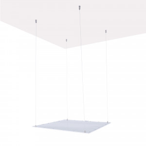 Aufhänge-Set für Slim LED-Panels - LED Pendel Montage mit Drahtseil, Schrauben, Deckenhülsen
