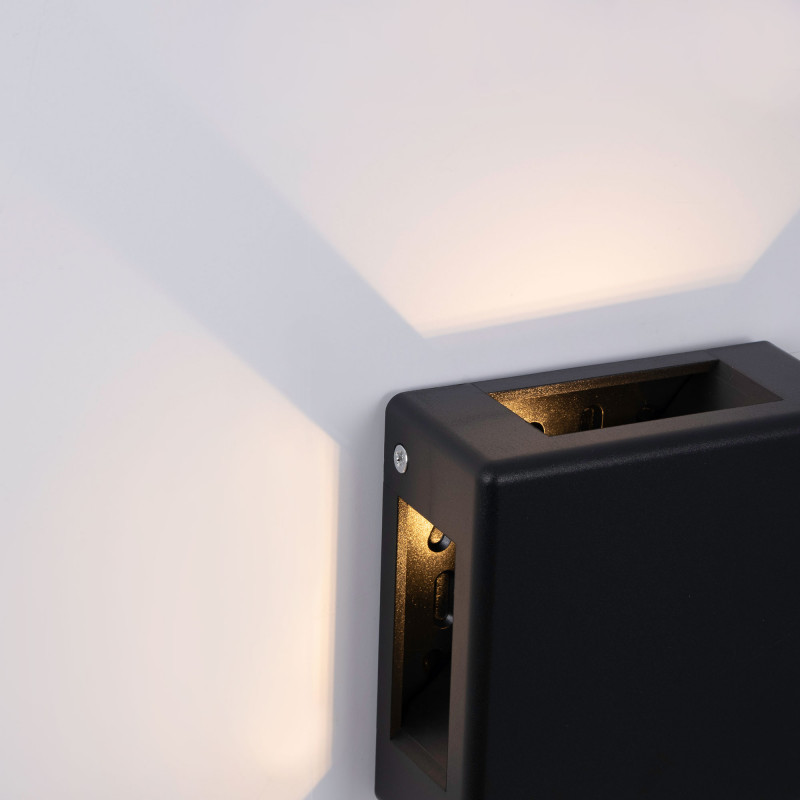 Eckige LED-Wandleuchte „Square 4“ für den Außenbereich - 6W - IP54 - warmes, neutrales & kaltes Licht Eckige LED-Wandleuchte „Square 4“ für den Außenbereich - 6W - IP54 - warmes, neutrales & kaltes Licht