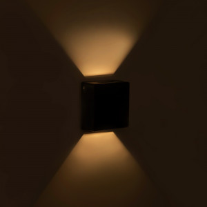 Eckige LED-Wandleuchte „Square 2“ für den Außenbereich - 3W - IP54 - doppelseitiger Lichtaustritt