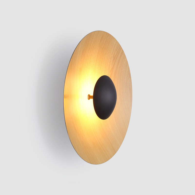 Designer LED-Wandleuchte „Larson“ - 12W - Holzoptik, Skandi, Minimalismus