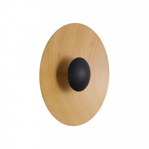 Designer LED-Wandleuchte „Larson“ - 12W - Holzoptik, Skandi, Minimalismus - Aluminium, Holz, warmes Licht