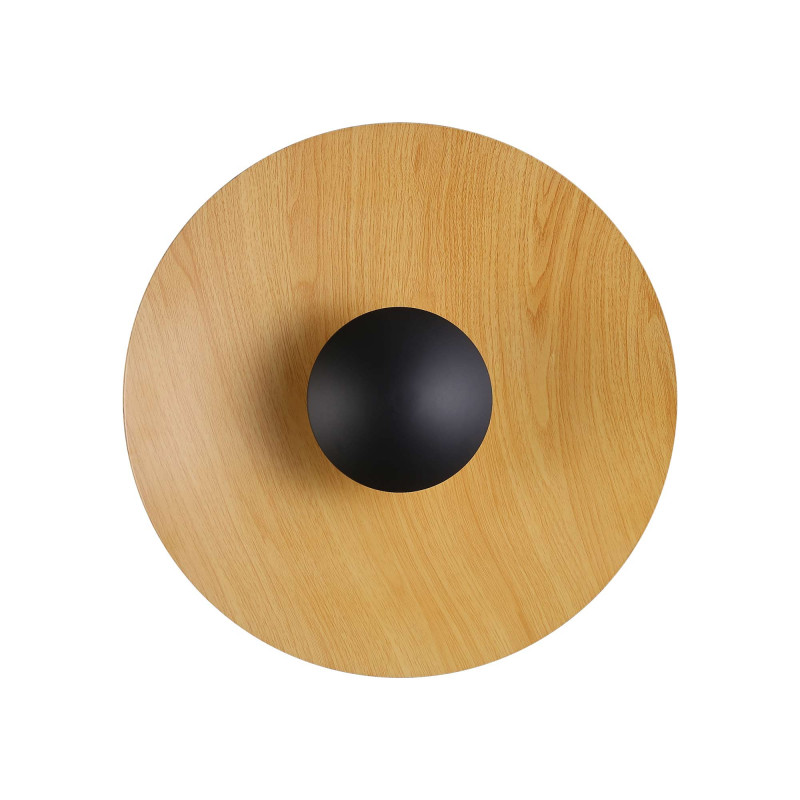 Designer LED-Wandleuchte „Larson“ - 12W - Holzoptik, Skandi, Minimalismus - Aluminium, Holz, warmes Licht