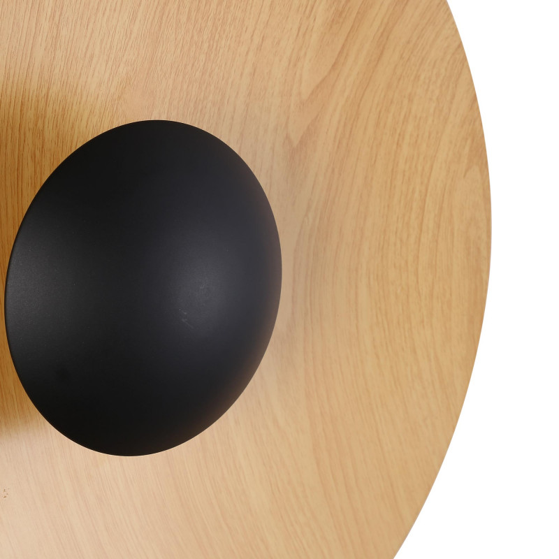 Designer LED-Wandleuchte „Larson“ - 12W - Holzoptik, Skandi, Minimalismus - Aluminium, Holz, warmes Licht