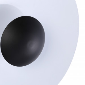 Schwarz Weiße LED Lampe 18W - Warmweiß, Skandi, minimalistisch, schlicht - Innenbeleuchtung