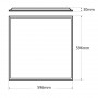 Backlight LED-Panel Einbau CCT 60x60cm - 30W - 125 lm/W - IP65 - Abmessungen