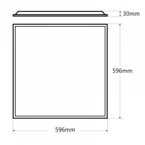 Backlight LED-Panel Einbau CCT 60x60cm - 30W - 125 lm/W - IP65 - Abmessungen