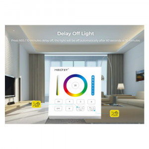 RGB+CCT Touchpanel Steuerung - 1 Zone - Weiß - Milight - Steuerpanel, LED Steuergerät, dynamische Modi, Wandmontage