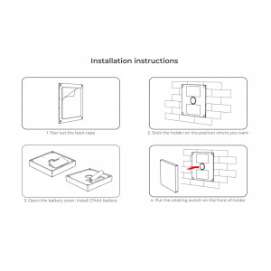 RGB- und RGBW-Touch-Steuerung 4 Zonen - Schwarz - MiLight MiBoxer - Wandinstallation Halterung magnetisch