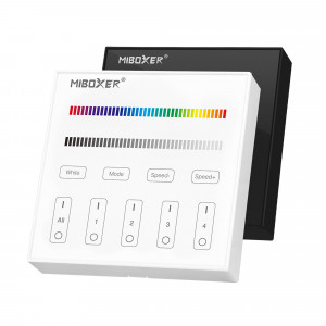 RGB- und RGBW-Touch-Steuerung 4 Zonen - Schwarz - Mi-Light - LED Fernsteuerung Wand