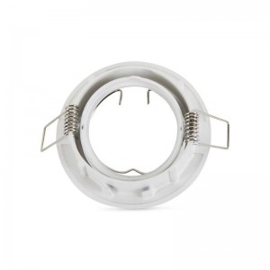 Schwenkbarer Downlight-Ring für GU10 / MR16 Leuchtmittel - Einbauöffnung Ø72 mm - Einbaufedern