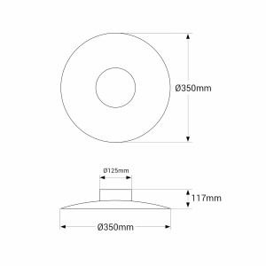 Designer LED-Wandleuchte „Larson“ - 8W - Abmessungen