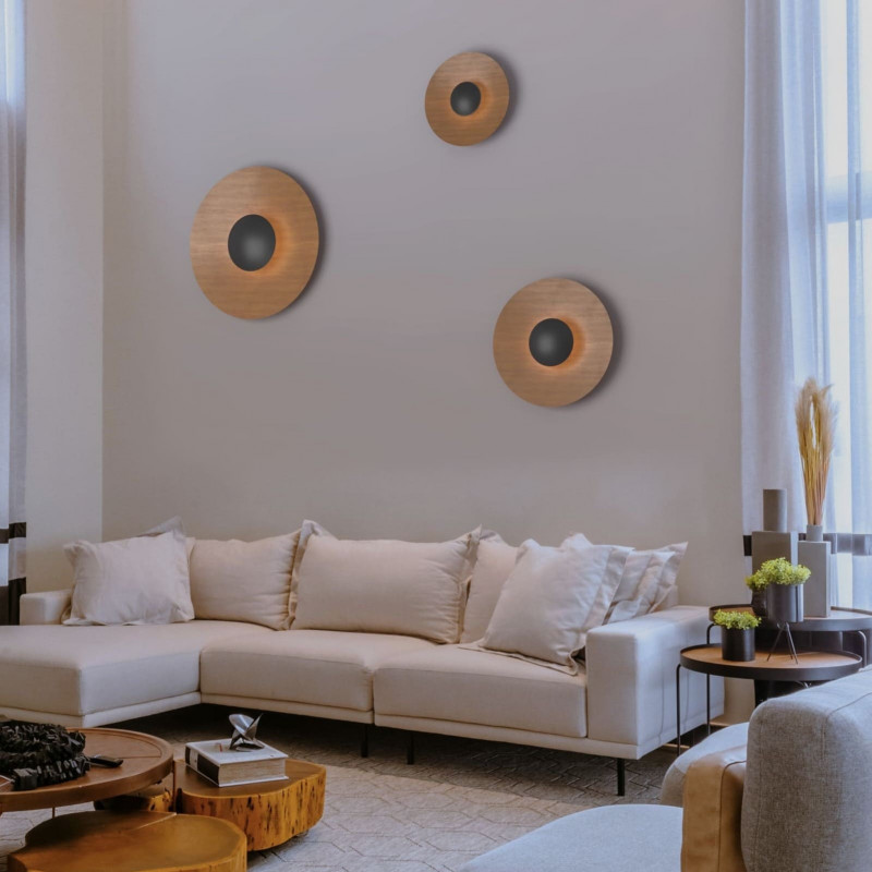 Designer LED-Wandleuchte „Larson“ - 18W - Einsatz Wohnraum - Variante Holz