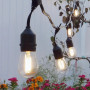 Lichterkette Outdoor 11,5 Meter + 10 x 1W LED Filament Lampen E27 - IP44 - Warmweiß - Patio, Innenhof