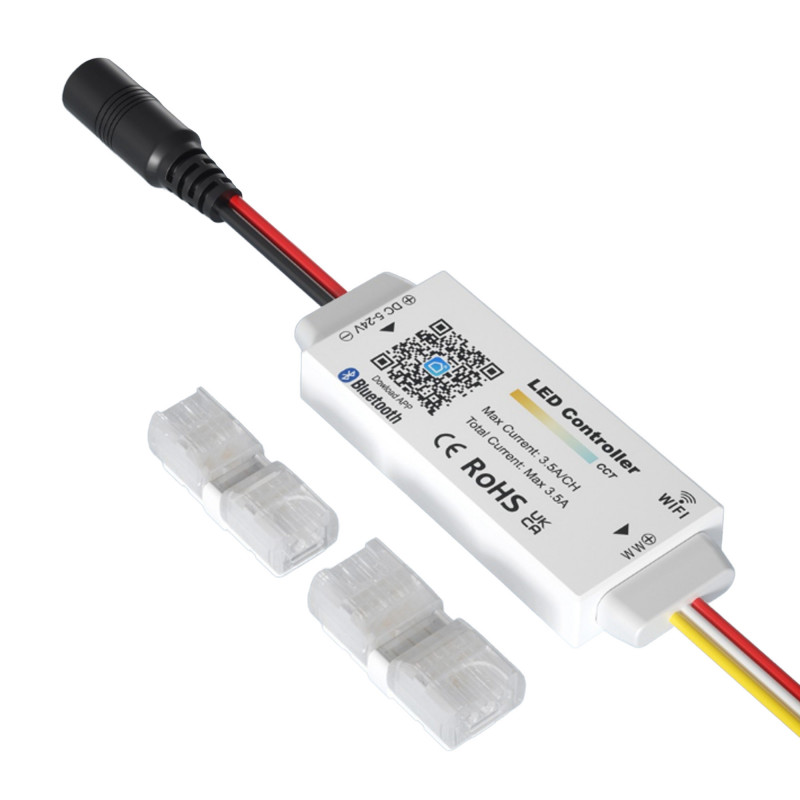 Mini CCT Controller - WLAN + Bluetooth - 5-24V DC - 3,5A - LED Steuerung - CCT Streifen, Smart