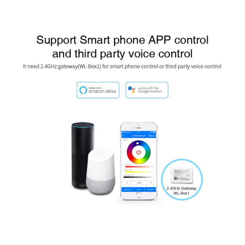 RGB + CCT Feuchtraumleuchte - 18W - RF/WLAN - 100cm - IP66 - Mi-Light - Smartphone App kompatibel RGB + CCT Feuchtraumleuchte - 18W - RF/WLAN - 100cm - IP66 - Mi-Light - Smartphone App kompatibel