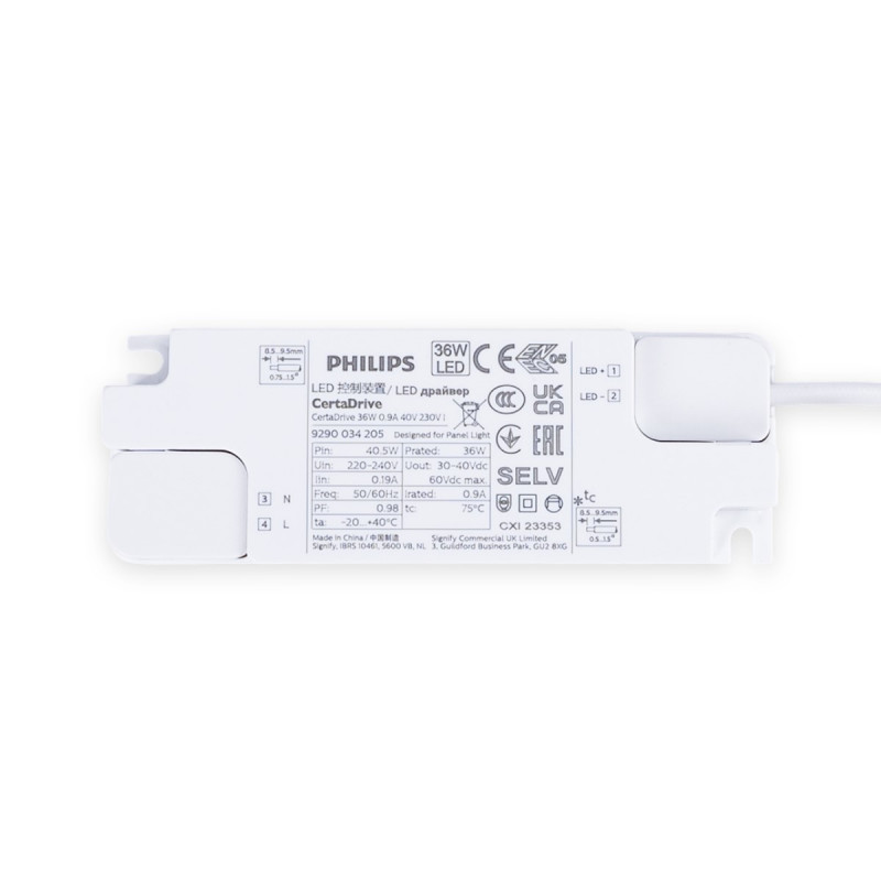 LED-Einbaupanel Backlight 60x60 cm - 4860 lm - Philips Treiber - 36W - UGR22 - IP40 - Treiber enthalten