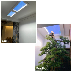 LED-Panel „SMART Blue Skylight“ - Deckenhimmel Tageslicht - 50W - 60x30cm - Produktivität, Büro, Naturlicht