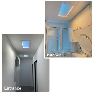 LED-Panel „SMART Blue Skylight“ - Deckenhimmel Tageslicht - 50W - 60x30cm - Produktivität, Büro, Naturlicht