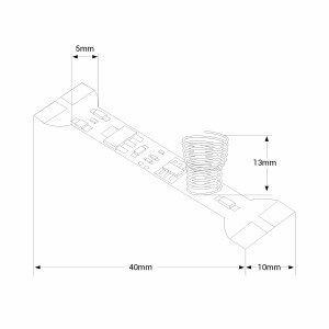 Ein/Aus Schalter und Touch-Dimmer 5-24V DC - Abmessungen