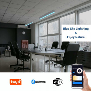 „Blue Skylight“ Pendelleuchte SMART - CCT - Deckenhimmel - 48W - UGR16 - Smartphone, App TUYA